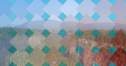 American Flag Spirit Over Forest Mountainscape Concept