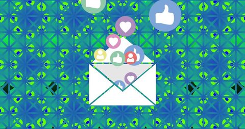 Social Media Engagement Mail Icons Background - Download Free Stock Images Pikwizard.com