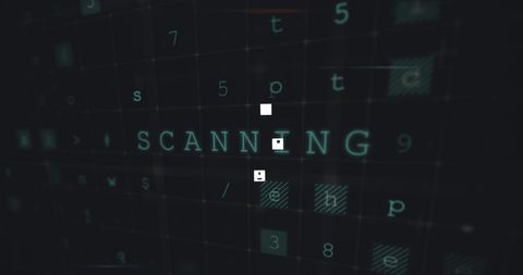Glowing Data Code Interface Displaying Scanning Message - Download Free Stock Images Pikwizard.com