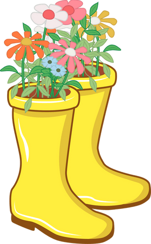 vibrant garden boots with blooming flowers on transparent background - Download Free Stock Videos Pikwizard.com
