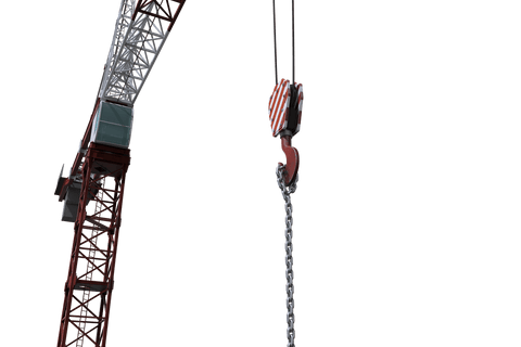 transparent tower crane with hook isolated on white background - Download Free Stock Videos Pikwizard.com