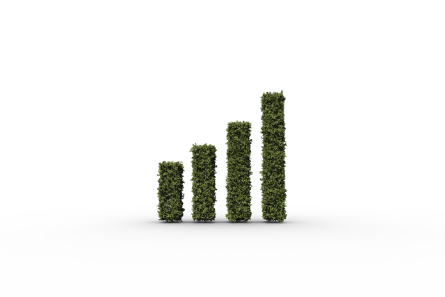 Transparent Growth Chart Made of Leaves on Grey Background - Download Free Stock Videos Pikwizard.com