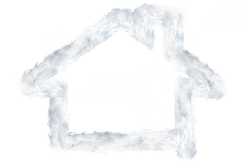 house symbol made of clouds on transparent background - Download Free Stock Videos Pikwizard.com