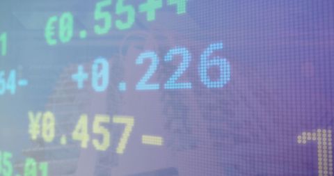 Financial Data Overlay on Urban Skyline Reflecting Global Markets - Download Free Stock Images Pikwizard.com
