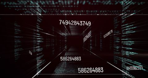 Futuristic Digital Data Stream with Binary Numbers - Download Free Stock Images Pikwizard.com
