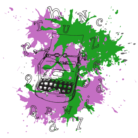 Vintage Typewriter with Colorful Ink Blots on Transparent Background - Download Free Stock Videos Pikwizard.com