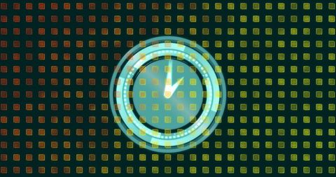Digital Clock and Abstract Pattern Over Black Interface - Download Free Stock Images Pikwizard.com