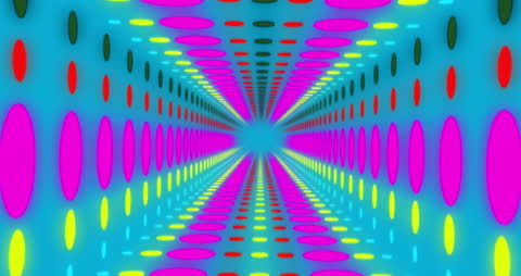 Abstract Neon Circles Creating Vivid Geometric Pattern