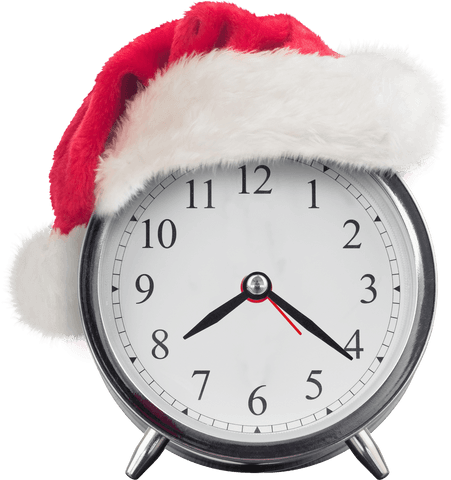 Alarm Clock with Santa Hat on Transparent Background - Download Free Stock Videos Pikwizard.com
