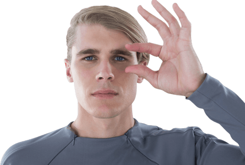 Portrait Young Man Holding Transparent Eyeglasses Gesture - Download Free Stock Videos Pikwizard.com