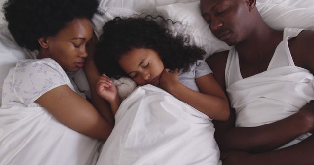 Family Sleeping Together in Bed Early Morning - Download Free Stock Images Pikwizard.com