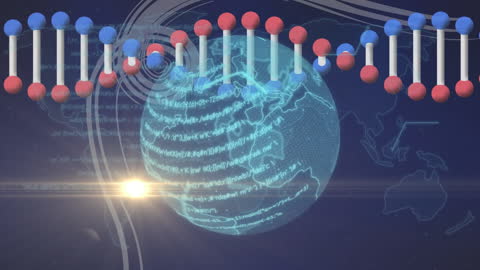 Global DNA Strand Animation with Data and Trends