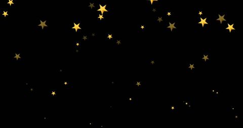 Gold Christmas Stars on Black Falling Down - Download Free Stock Images Pikwizard.com