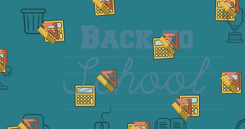Back to School Celebratory Graphic with Educational Icons