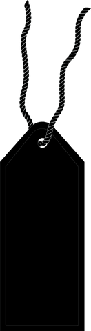 black hanging tag with twine on transparent background - Download Free Stock Videos Pikwizard.com
