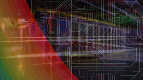 Microprocessor Patterns Over Futuristic Data Center