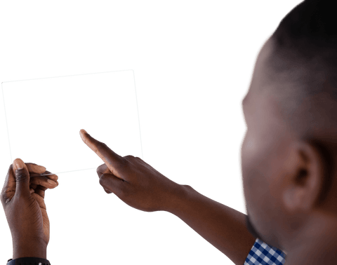 Hands Interacting with Transparent Digital Screen Technology - Download Free Stock Videos Pikwizard.com