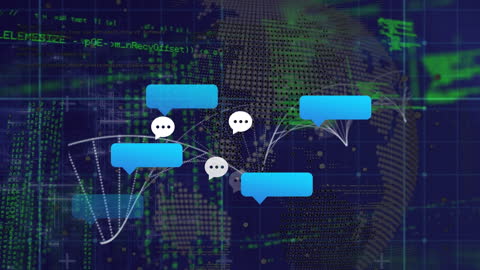 Digital Network Communication and Data Streams in Virtual World