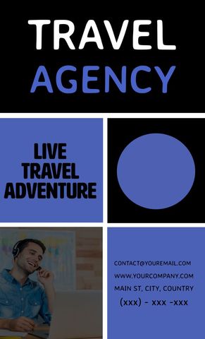 Bold Travel Agency Brochure Design with Travel Consultant - Download Free Stock Templates Pikwizard.com