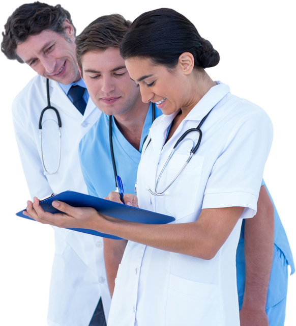 Transparent Team of Happy Doctors Discussing Medical Report - Download Free Stock Videos Pikwizard.com