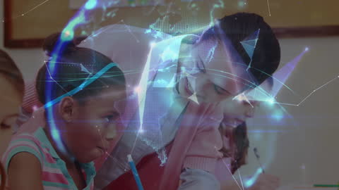 Technology in Education: Teacher and Students with Digital Connections