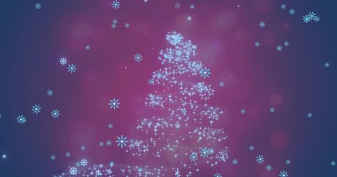 Sparkling Christmas Tree With Falling Snowflakes - Download Free Stock Images Pikwizard.com