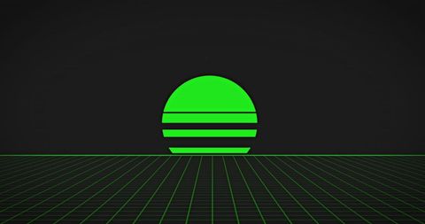 retro futuristic sale graphic with neon grid background - Download Free Stock Images Pikwizard.com