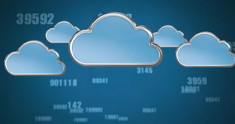 Cloud Technology Concept with Numeric Data Integration - Download Free Stock Images Pikwizard.com