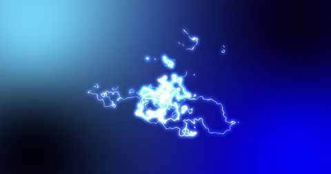 Glowing Energy Current on Blue Background