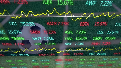Modern Finance Digital Interface with Soccer Icon Theme