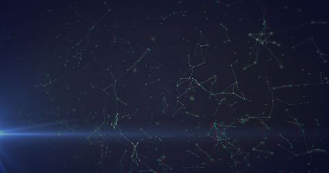 Abstract Digital Network Visualization with Connecting Points