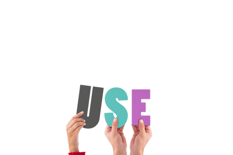 hands displaying colorful use text on transparent background - Download Free Stock Videos Pikwizard.com