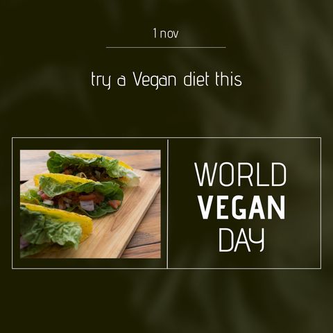 World vegan day celebration with delicious vegan tacos