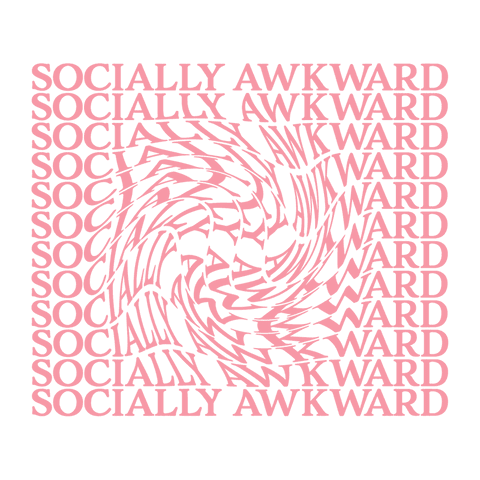 pink socially awkward spiral text on transparent background - Download Free Stock Videos Pikwizard.com