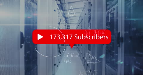 Rising YouTube Subscribers in Data Center Concept Art
