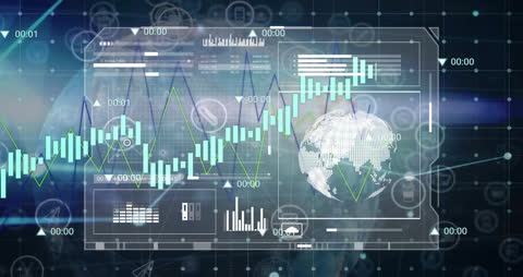 Abstract Financial Data with Digital Global Connections
