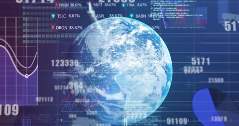 Global Data Processing and Financial Technology Visualization - Download Free Stock Images Pikwizard.com