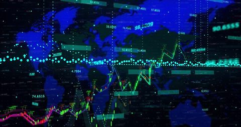Global Financial Data and Statistics Over World Map - Download Free Stock Images Pikwizard.com