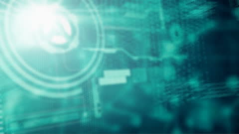 Futuristic Digital Data Network in Neon Blue Tones