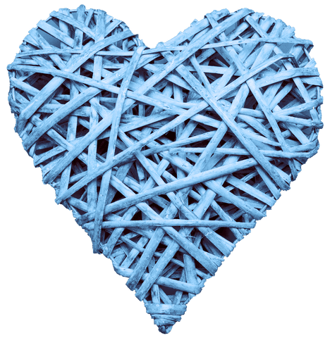 blue wicker heart on transparent background with rustic texture - Download Free Stock Videos Pikwizard.com