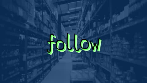 Creative Warehouse Follow Animation for Social Media