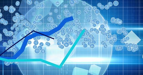 Global Digital Network with Rising Data Trends - Download Free Stock Images Pikwizard.com