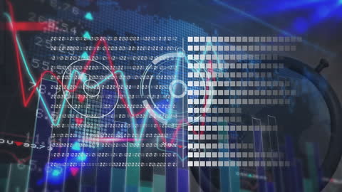 Abstract Animated Financial Data with Global Elements