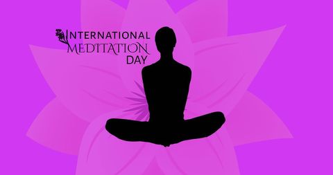 Silhouette of Woman Meditating for International Meditation Day - Download Free Stock Images Pikwizard.com