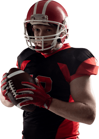young american football player holding rugby ball transparent background - Download Free Stock Videos Pikwizard.com