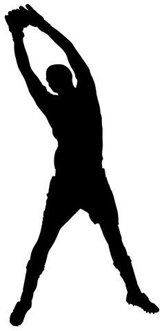 silhouette of male goalkeeper jumping on transparent background - Download Free Stock Videos Pikwizard.com