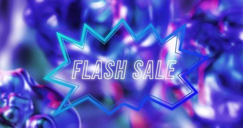 Flash Sale Announcement over Vibrant Blue Abstract Background - Download Free Stock Images Pikwizard.com