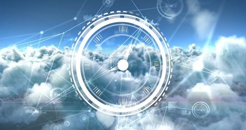 Futuristic Concept of Time and Connectivity in Cloud Computing - Download Free Stock Images Pikwizard.com