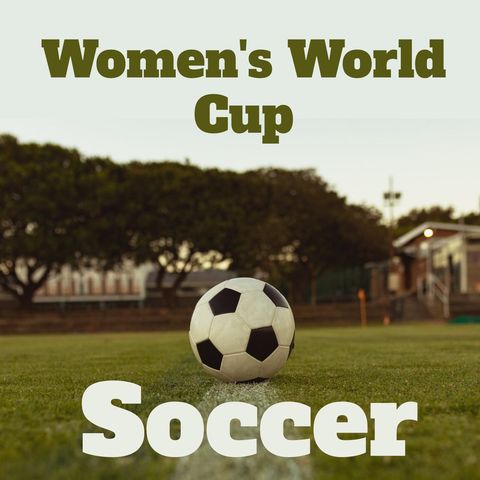 Women's world cup soccer ball on green field