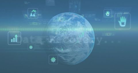 Futuristic Global Data Processing on Digital Interface - Download Free Stock Images Pikwizard.com